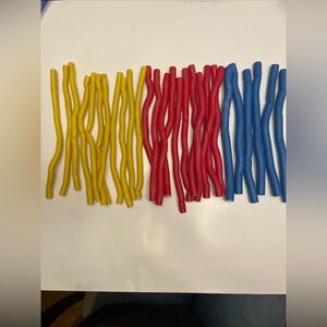 Multi-colored Various Sizes Bendy Twist Foam Hair Rollers  Set Of 28 B5